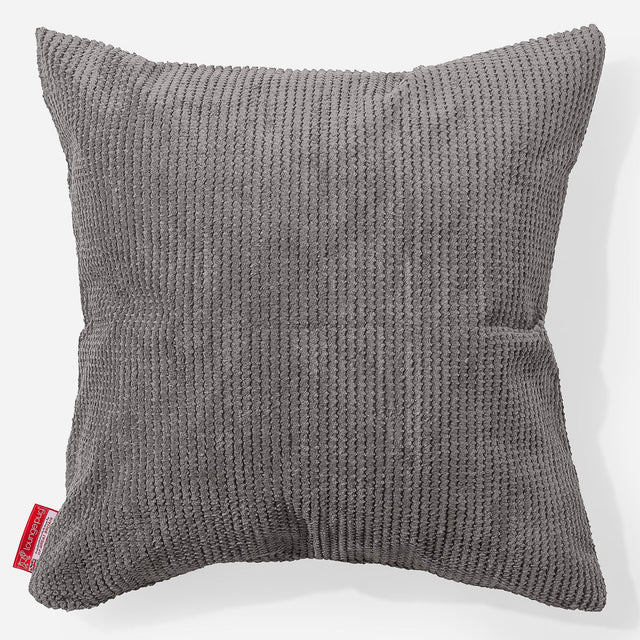 Extra veľký dekoračný poťah na vankúš 70 x 70 cm - Pom Pom Uhľovo šedá 01
