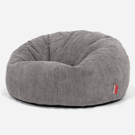 Klasická pohovka sedací vak - Pom Pom Uhľovo šedá 01