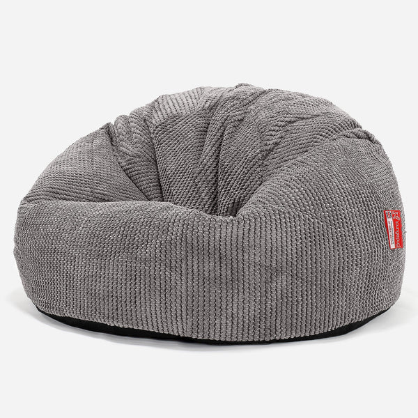 Klasická stolička sedací vak - Pom Pom Uhľovo šedá 01