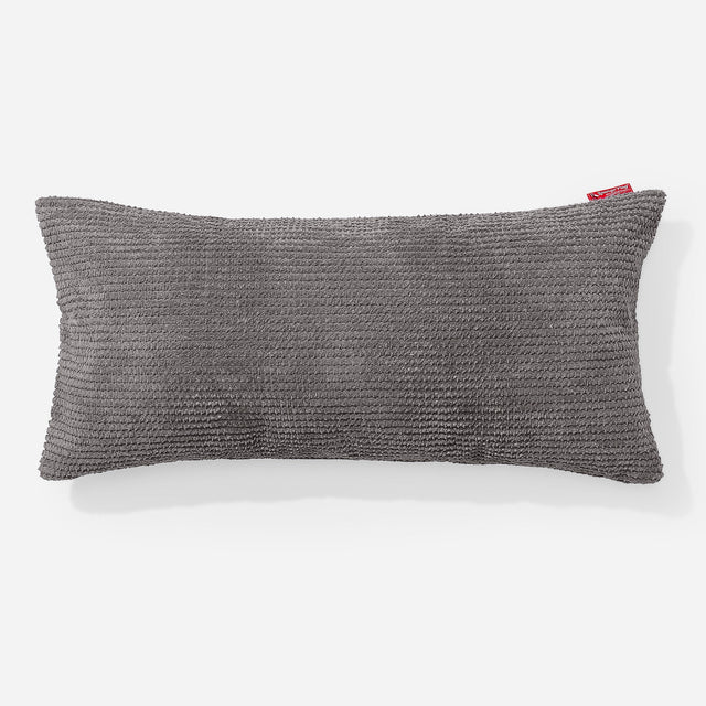 Obdĺžnikový dekoračný poťah na vankúš XL 40 x 80 cm - Pom Pom Uhľovo šedá 01