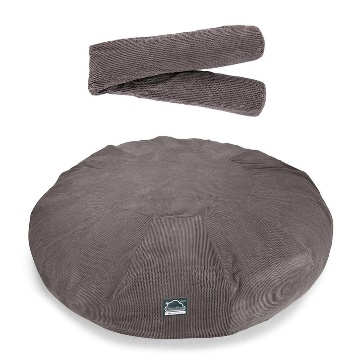 Pohovka sedací vak z pamäťovej peny CloudSac 5000 XXXXXL Titanic - Pom Pom Uhľovo šedá 06