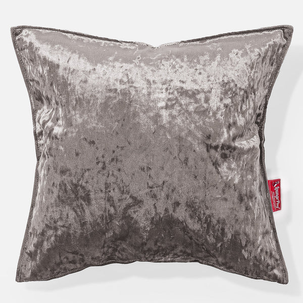 Extra veľký dekoračný poťah na vankúš 70 x 70 cm - Retro zamat Strieborná 01