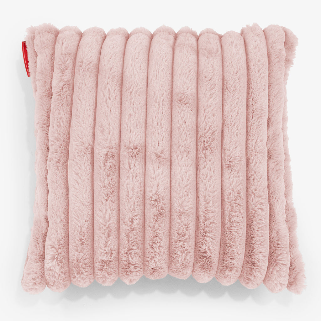 Dekoračný poťah na vankúš 47 x 47 cm - Ultra plyšový kord Prašná ružová 01