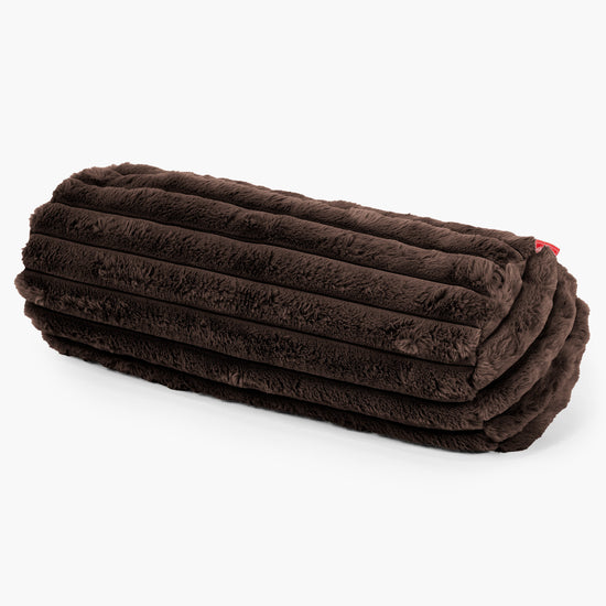 Dekoračný valčekový poťah na vankúš 20 x 55 cm - Ultra plyšový kord Sobolia 01