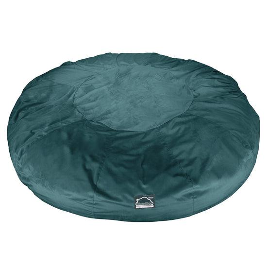 Pohovka sedací vak z pamäťovej peny CloudSac 5000 XXXXXL Titanic - Zamat Modrozelená 07