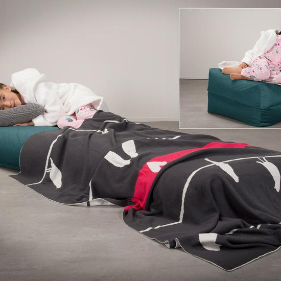 Rozkladacia stolička jednolôžková Avery Futon - Zamat Modrozelená 02