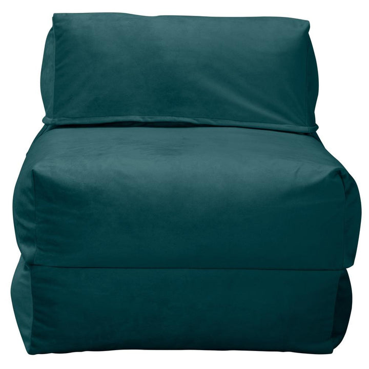 Rozkladacia stolička jednolôžková Avery Futon - Zamat Modrozelená 03