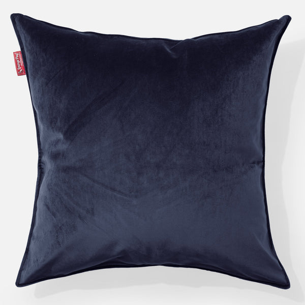 Extra veľký dekoračný poťah na vankúš 70 x 70 cm - Zamat Námornícka modrá 01