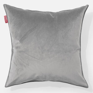 Extra veľký dekoračný poťah na vankúš 70 x 70 cm - Zamat Strieborná
