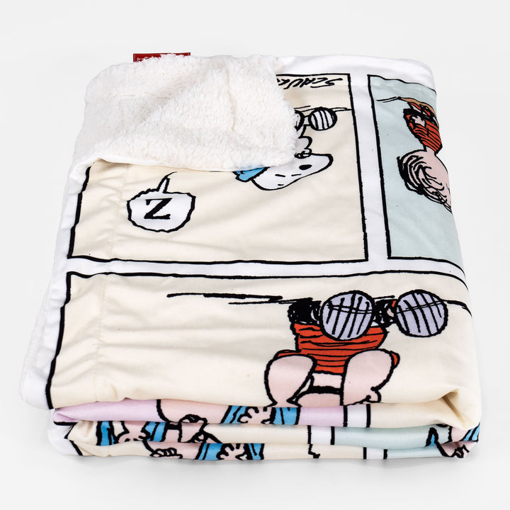 Snoopy Deka / prikrývka Sherpa - Komiks 02