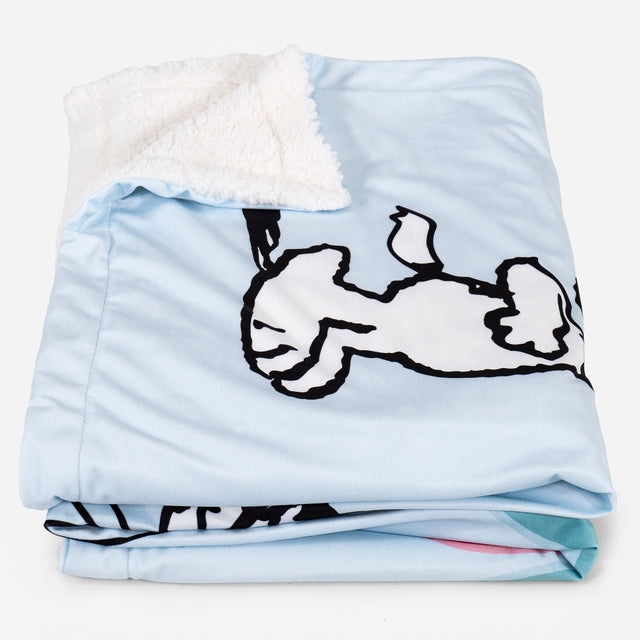 Snoopy Deka / prikrývka Sherpa - Slogan o láske 02