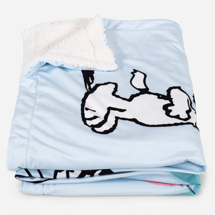 Snoopy Deka / prikrývka Sherpa - Slogan o láske 02