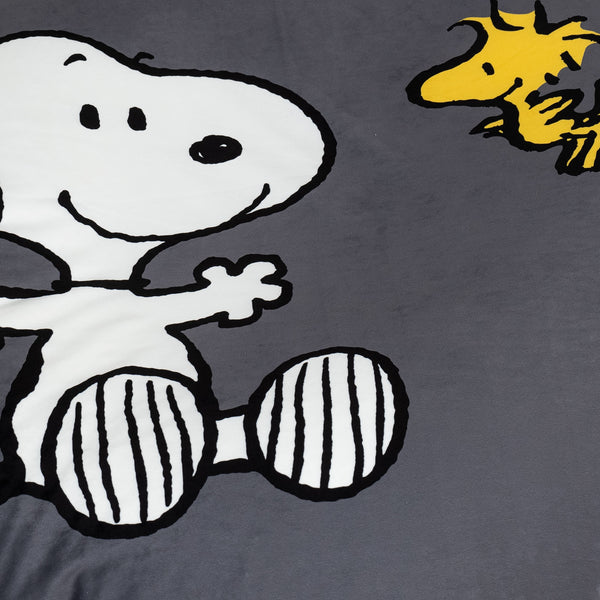 Snoopy Detský sedací vak Flexforma Junior pre deti vo veku 2 do 14 rokov - Woodstock Fabric Close-up Image